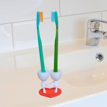 Kit pareja cepillos cerda suave + pedestal